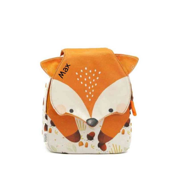 mini sac à dos sassi, A5 pour entrée maternelle ou crèche, renard