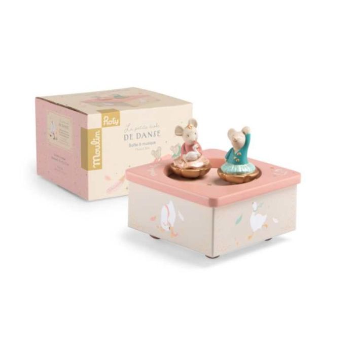 boite à musique rose, collection la petite ecole de danse de  moulin roty