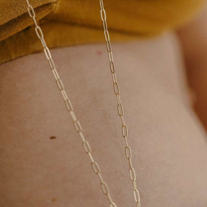 chainette pour bola de grossesse, maillons or jaune