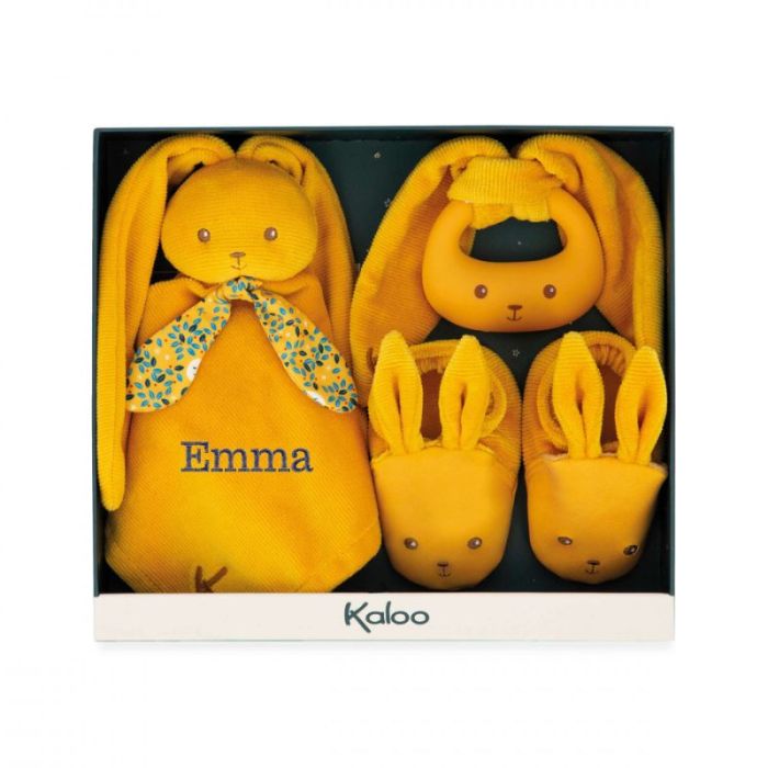 coffret naissance Lapinoo Kaloo ocre
