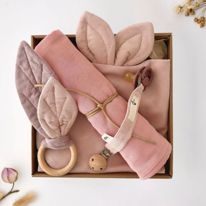 coffret naissance rose blush
