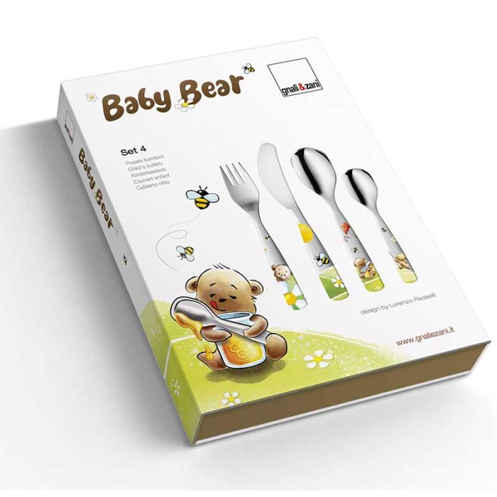 petit ours, couverts pour enfant à graver avec prénom