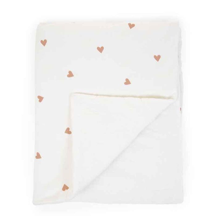 couverture bébé coeur, à personnaliser