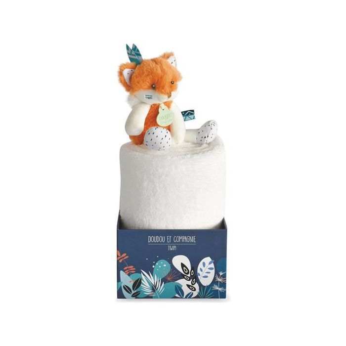 couverture bebe, doudou et compagnie, petit renard