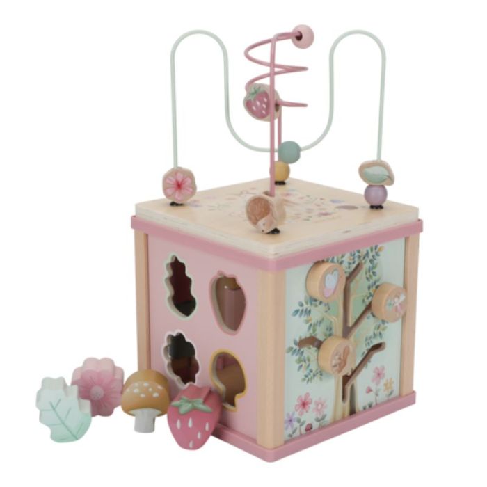 cube éveil activités en bois pour bébé fille dès 18 mois