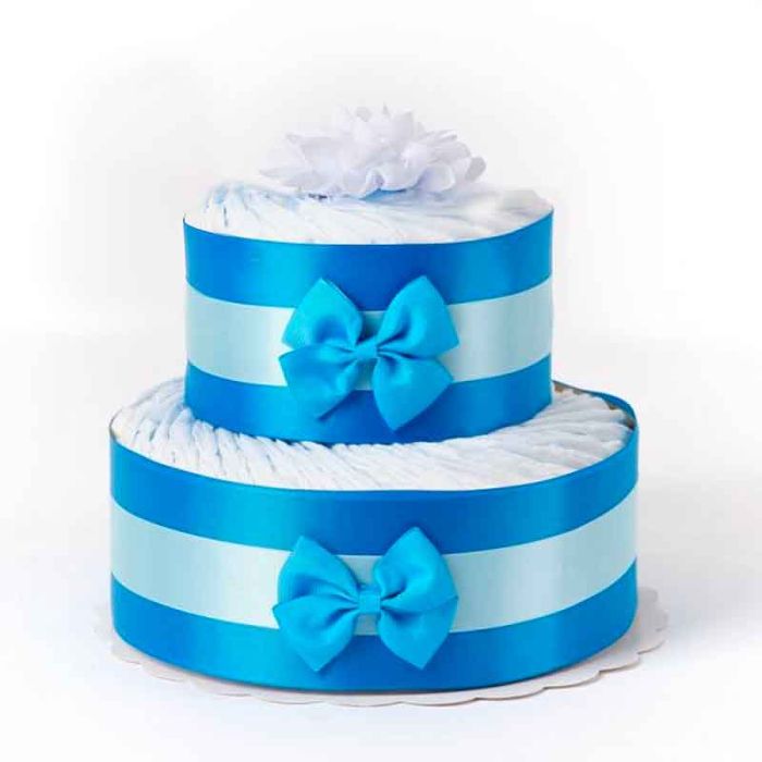 gateau couches pingo, bleu