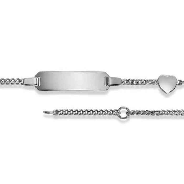 gourmette bebe coeur argent 925