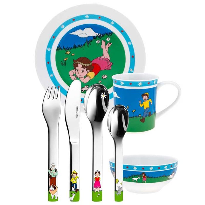 couverts et vaisselle pour enfant Heidi