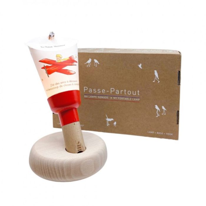 lampe nomade pour enfant, le petit prince en avion