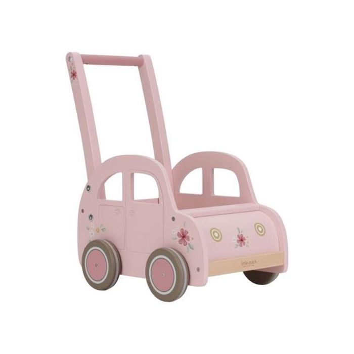 chariot en bois rose, little dutch