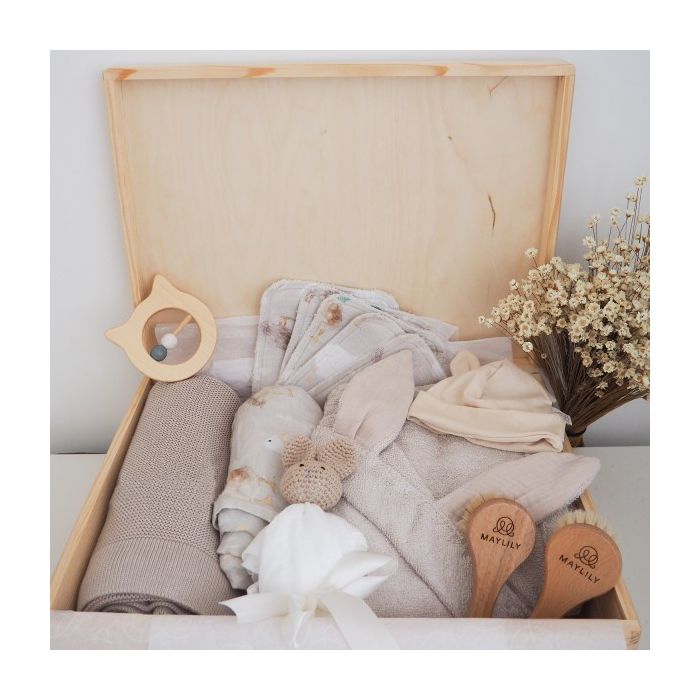 grand coffret naissance beige, maylily