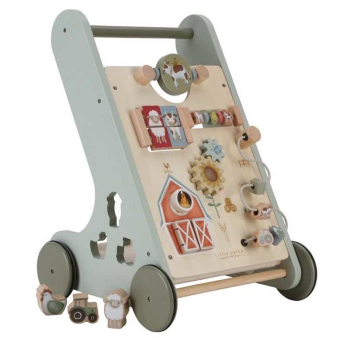 trotteur little dutch en bois, little farm, dès 12 mois