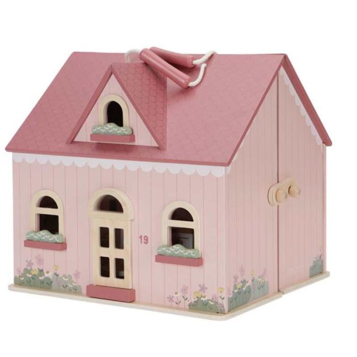 maison portable pour poupées, en bois, de la marque Little Dutch
