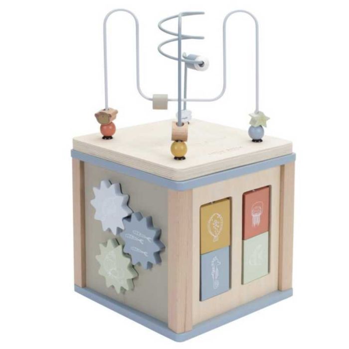 cube eveil en bois de la marque Little Dutch, bleu ocean