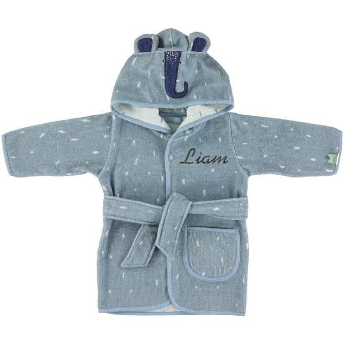 Peignoir Trixie Baby Eléphant à personnaliser avec Prénom Enfant