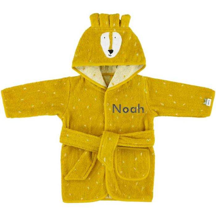 peignoir lion pour enfant, taille 1, 2 ans, à personnaliser avec prénom enfant