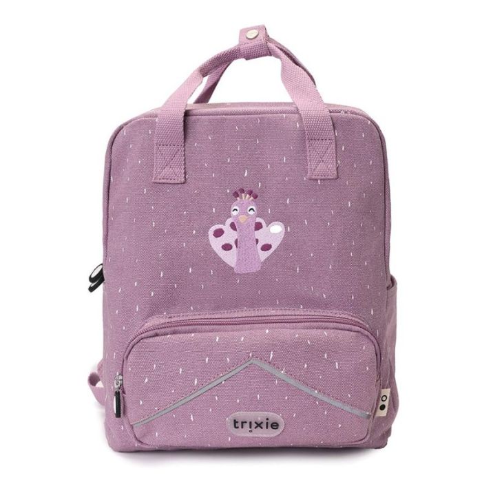 grand sac à dos ecole 4 ans, paon de trixie