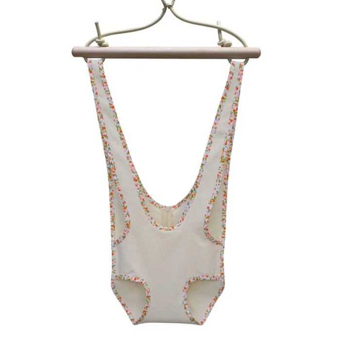 sautoir bébé zebulette beige et oranges