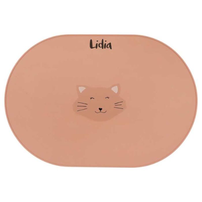 set de table enfant antidérapant, chat de trixie baby