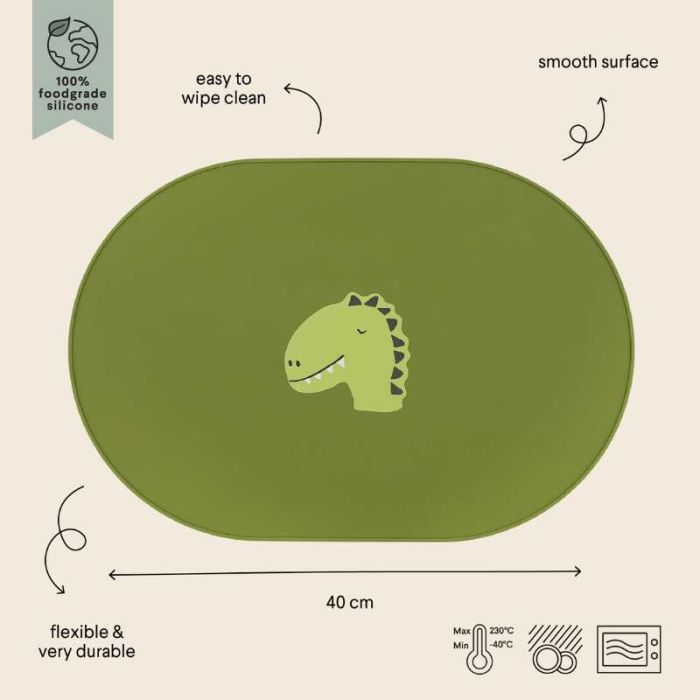 set de table dino, à personnaliser avec prénom enfant