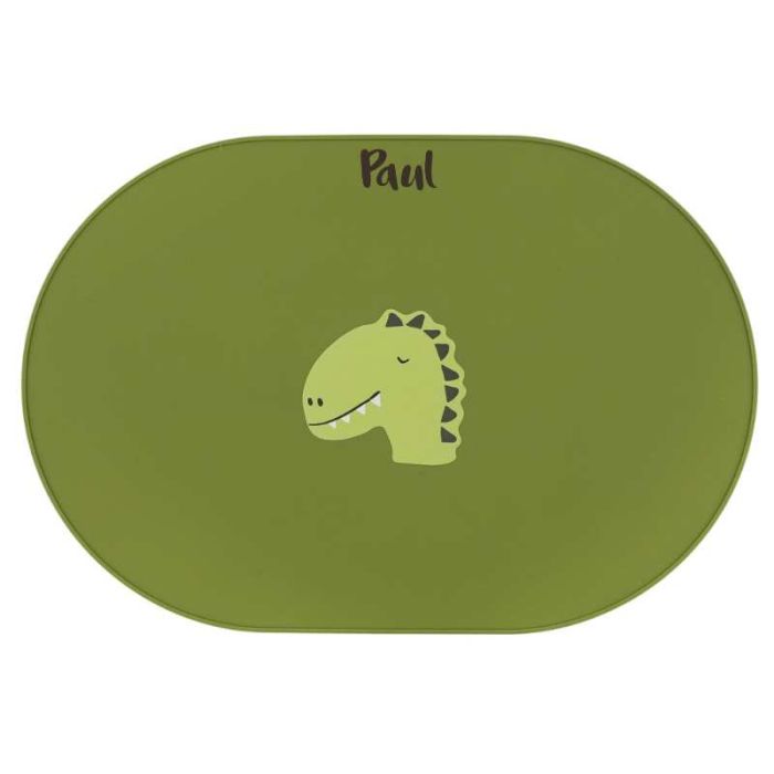 set de table dino, à personnaliser avec prénom enfant