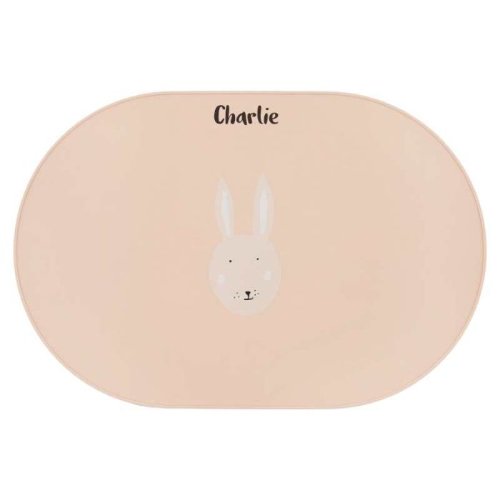 set de table lapin rose de trixie baby