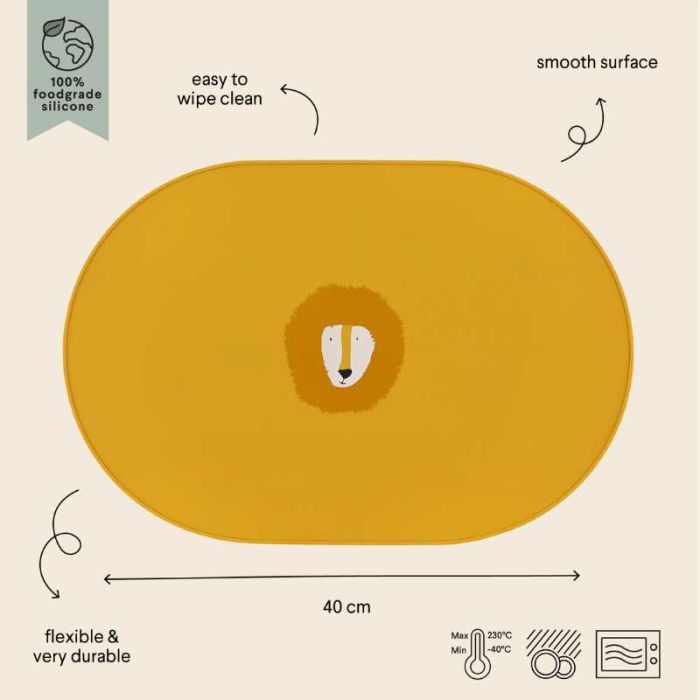 set de table lion à personnaliser avec prénom d'enfant