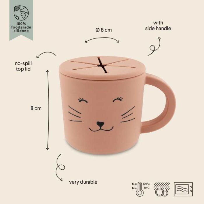 tasse à gouter pour bébé, trixie baby, chat