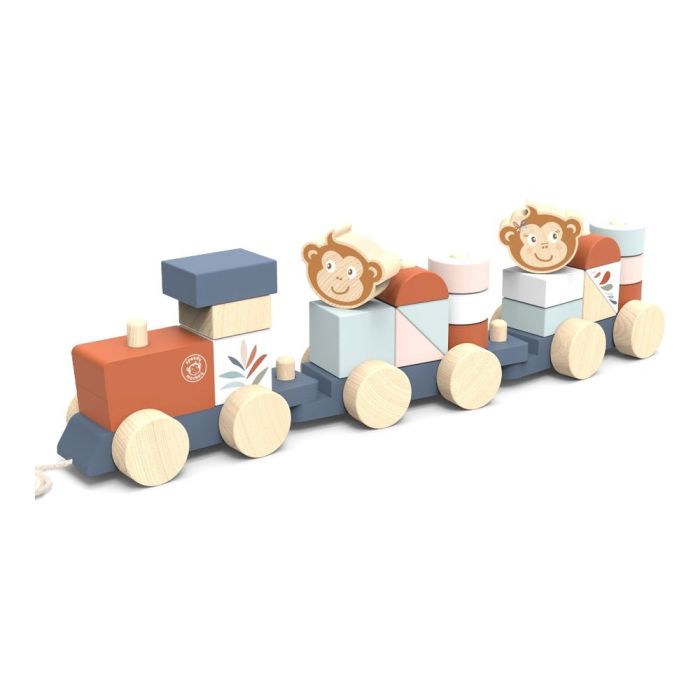 Train en bois à empiler