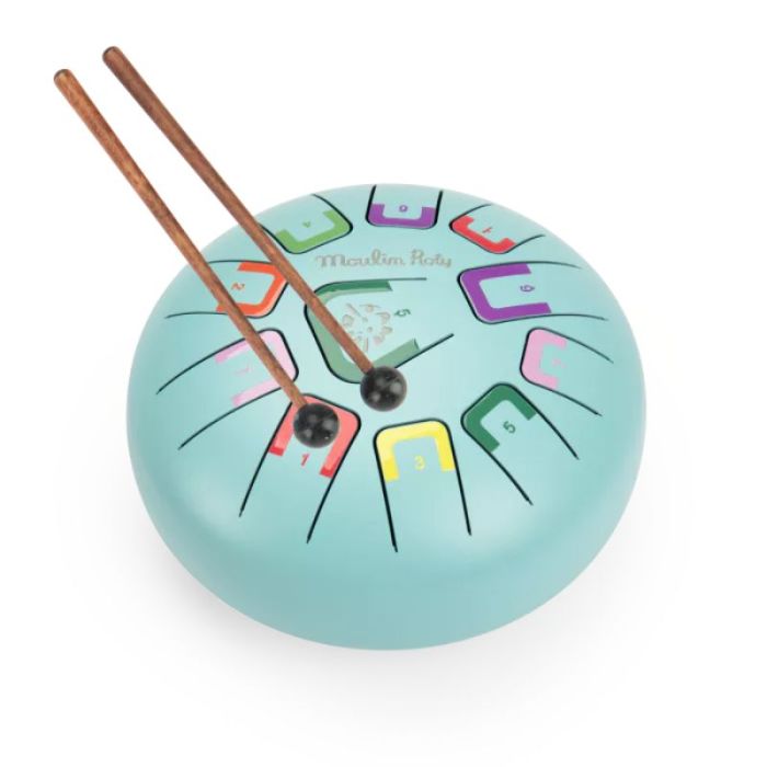 tambour a languette puce et pilou