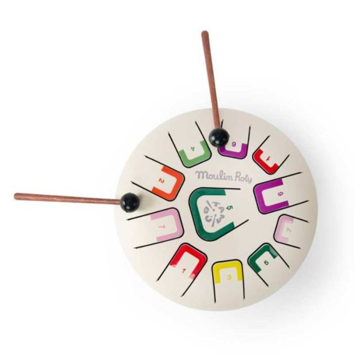 tambour à languettes ou tongue drum blanc de moulin roty
