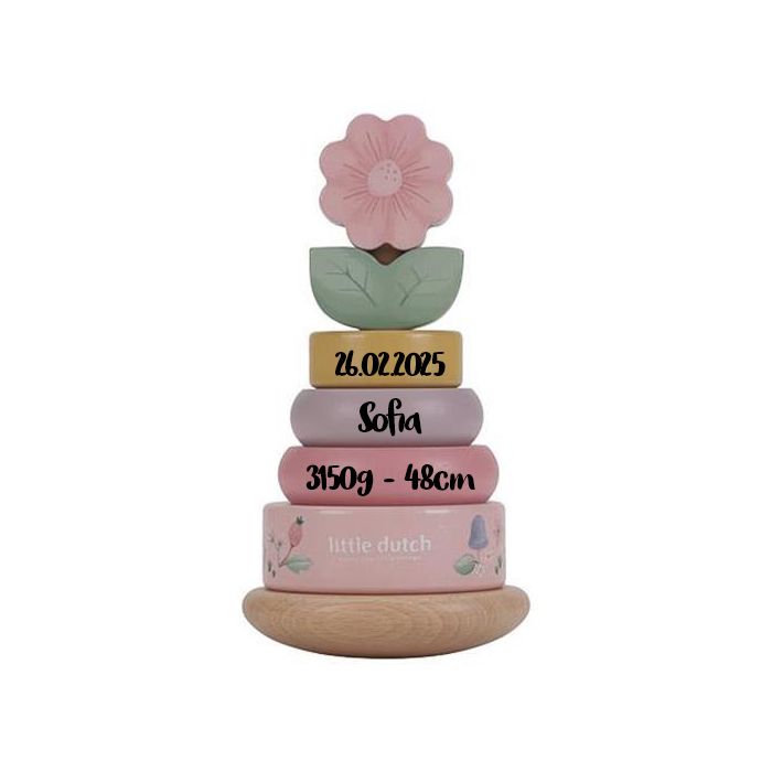 tour à empiler little dutch, en bois, cadeau à personnaliser