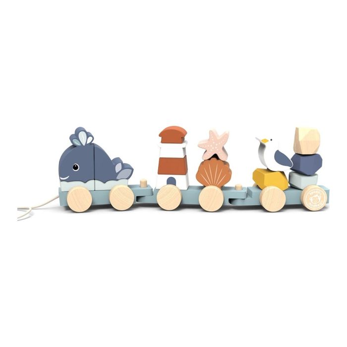 train en bois Océan à empiler et à personnaliser