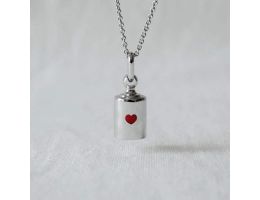 pendentif coeur avec collier, argenté, de la marque mon petit poids
