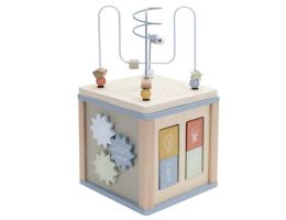 cube eveil en bois de la marque Little Dutch, bleu ocean