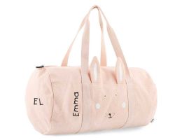 sac de sport et voyage pour enfant, lapin rose, à personnaliser