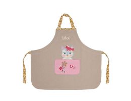 Tablier de 2 à 6 ans, chat de L'Oiseau Bateau, à personnaliser