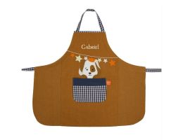 Tablier pour enfant, avec prénom personnalisé en broderie