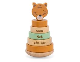 tour à empiler en bois, jouet éveil bébé avec personnalisation