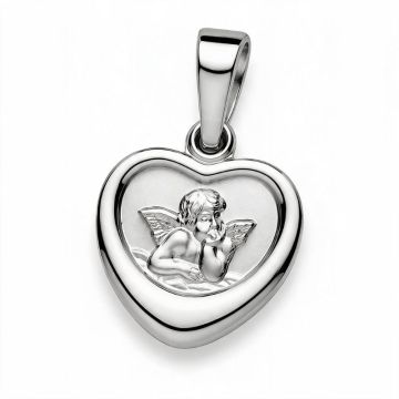 Pendentif ange cœur en argent 925, à graver