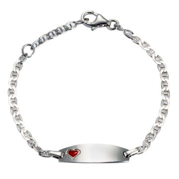 Gourmette Bébé Coeur Rouge, bracelet bébé à personnaliser Livraison rapide
