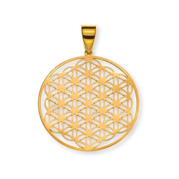 Pendentif fleur de vie en or jaune 750, 20 mm