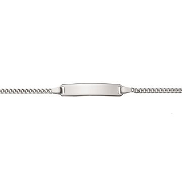 Gourmette Or Blanc 750, Bracelet Identité Bébé, 14cm, Livraison Gratuite Suisse