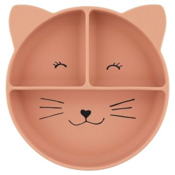 Assiette en silicone avec ventouse et compartiments Mrs. Cat — Trixie