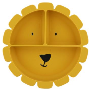 Assiette en silicone avec ventouse et compartiments Mr. Lion — Trixie