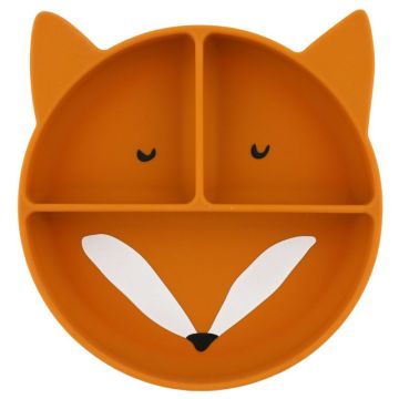 assiette renard avec ventouse et compartiments