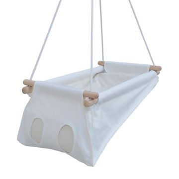 Hamac Bébé, 100% Bio Blanc, Transformable en balançoire premier âge, Idée Cadeau Naissance, Zebul' Hamac Petite Planete