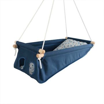 Hamac balançoire Bébé bleu marine, Cadeau Nouveau Né, Zebul' Hamac, Livraison Gratuite