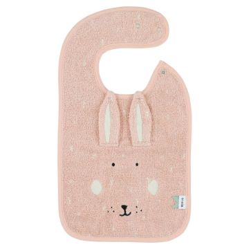 Bavoir bébé lapin Mrs. Rabbit avec prénom brodé, Trixie