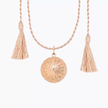 bola de grossesse, plaqué or rose, dentelle